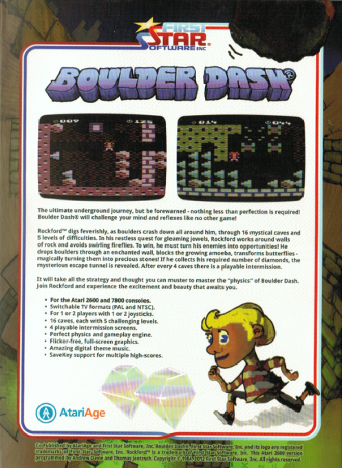 Boulder Dash (Homebrew) — Box back